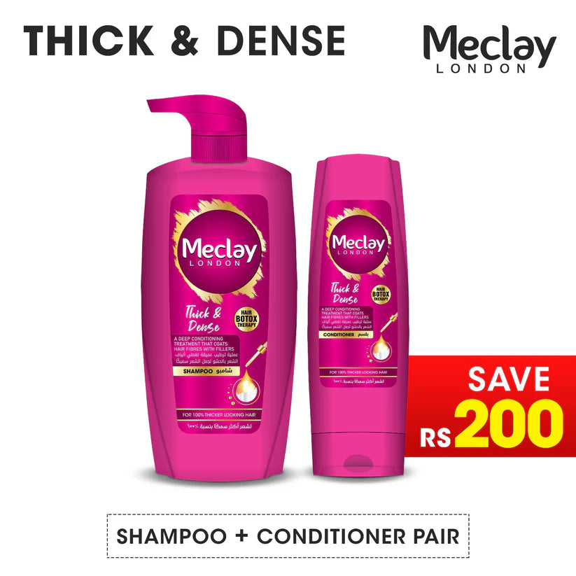 Meclay London Thick & Dense Shampoo 660ml + Conditioner Pair Box